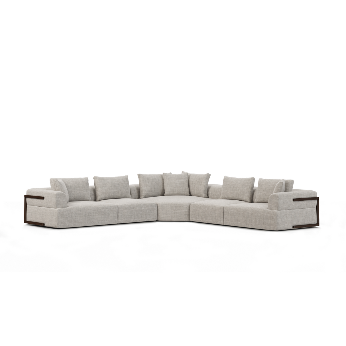 Warner Gray 3 Piece Sofa Set w/Corner Piece by Mercana at Eve Furniture
