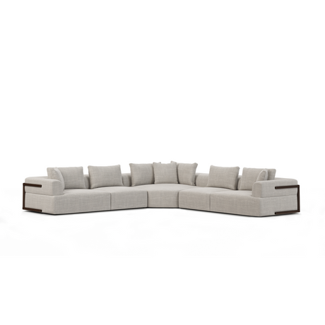 Warner Gray 3 Piece Sofa Set w/Corner Piece by Mercana at Eve Furniture