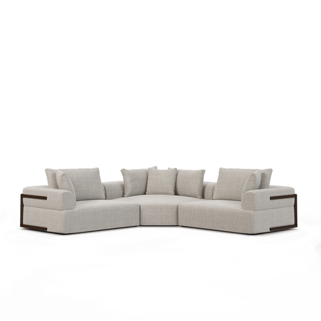 Warner Gray 3 Piece Sofa Set w/Corner Piece by Mercana at Eve Furniture