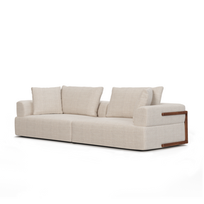 Warner Oatmeal 2 Piece Sofa Set by Mercana at Eve Furniture