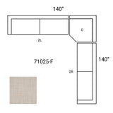 Warner Oatmeal 3 Piece Sofa Set w/Corner Piece by Mercana at Eve Furniture