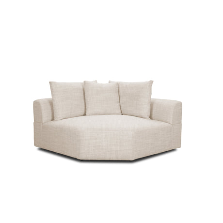 Warner Oatmeal 3 Piece Sofa Set W/Corner Piece by Mercana at Eve Furniture