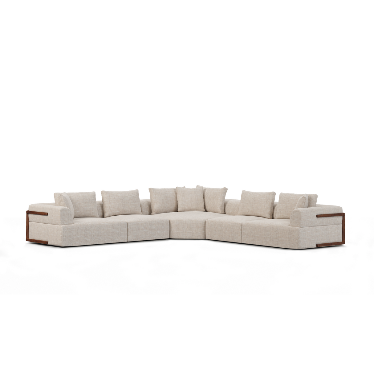 Warner Oatmeal 3 Piece Sofa Set w/Corner Piece by Mercana at Eve Furniture