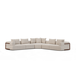 Warner Oatmeal 3 Piece Sofa Set w/Corner Piece by Mercana at Eve Furniture