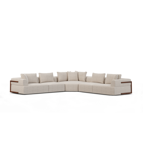 Warner Oatmeal 3 Piece Sofa Set w/Corner Piece by Mercana at Eve Furniture