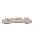 Warner Oatmeal 3 Piece Sofa Set w/Corner Piece by Mercana at Eve Furniture