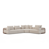 Warner Oatmeal 3 Piece Sofa Set w/Corner Piece by Mercana at Eve Furniture