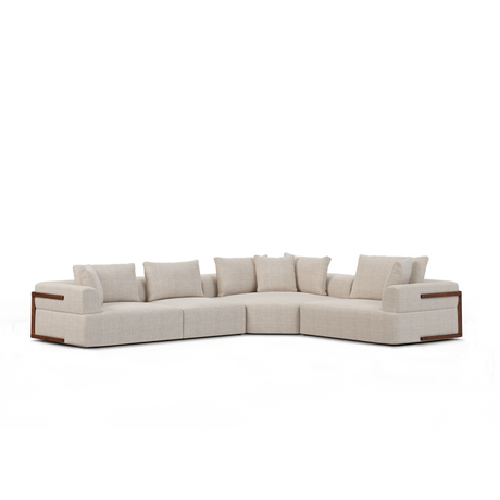 Warner Oatmeal 3 Piece Sofa Set w/Corner Piece by Mercana at Eve Furniture