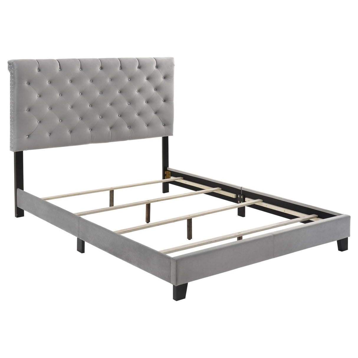 Warner Queen Upholstered Bed Gray