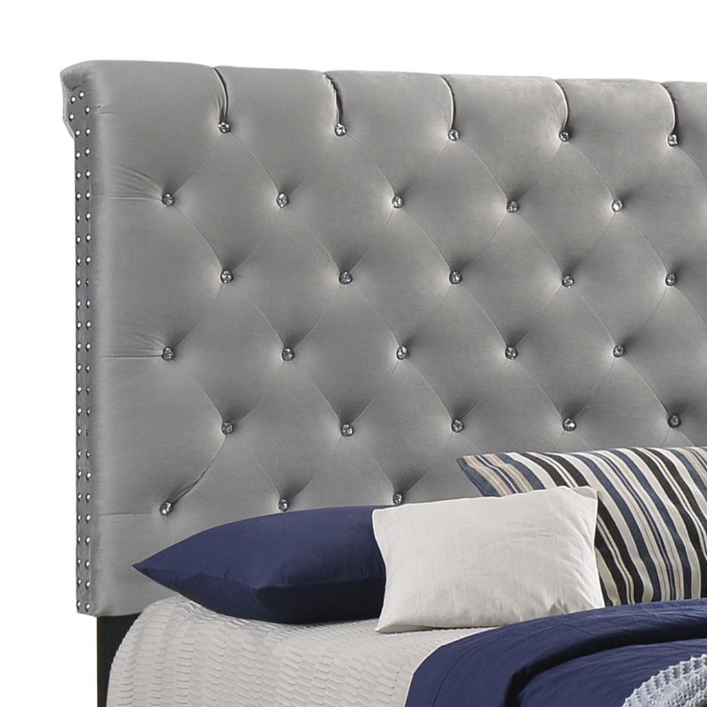 Warner Queen Upholstered Bed Gray