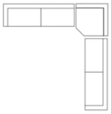 Warner Quilt 3 Piece Sofa Set w/Corner Piece by Mercana at Eve Furniture
