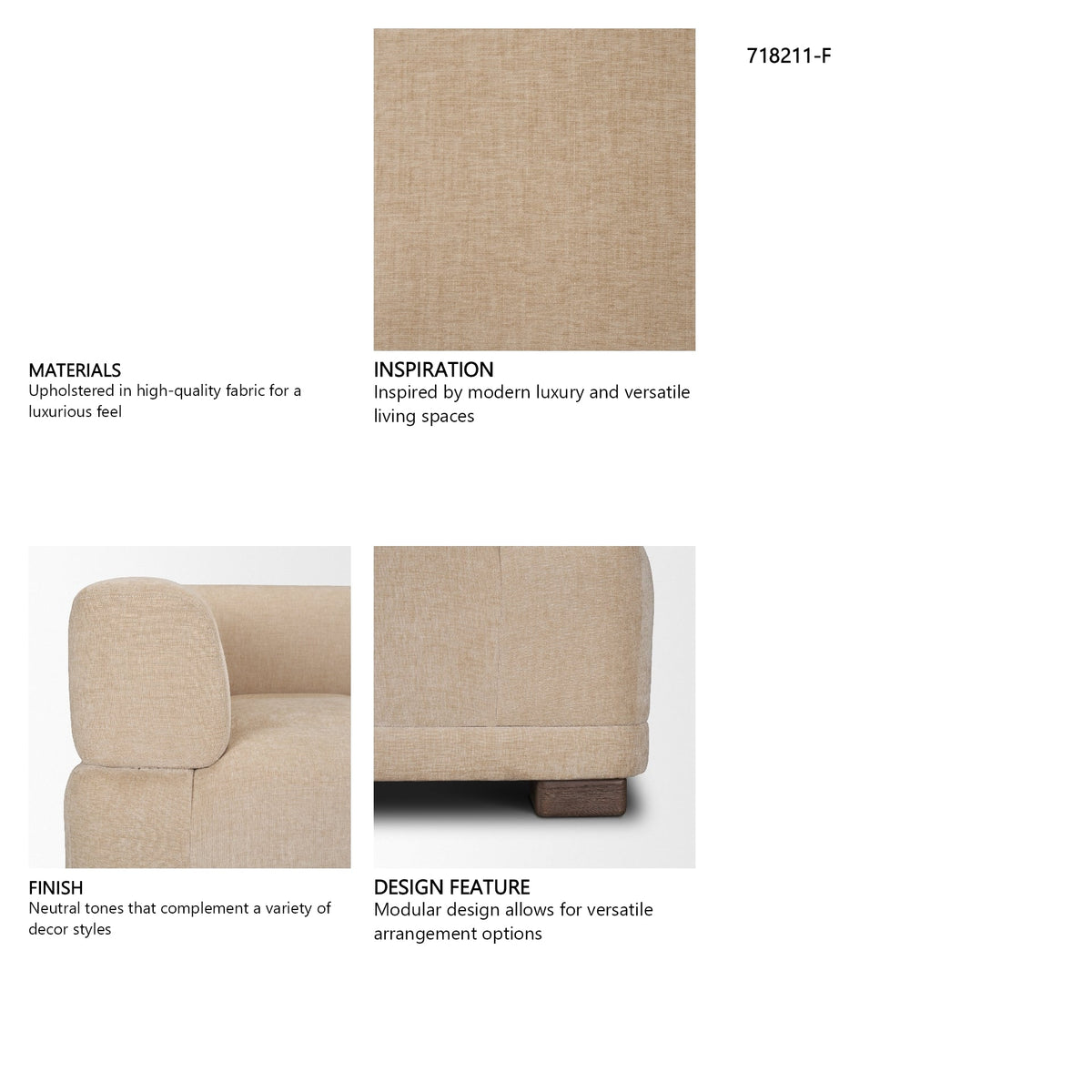 Warner Quilt 3 Piece Sofa Set w/Corner Piece by Mercana at Eve Furniture