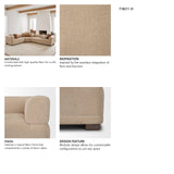 Warner Quilt 3 Piece Sofa Set w/Corner Piece by Mercana at Eve Furniture
