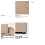 Warner Quilt 3 Piece Sofa Set w/Corner Piece w/Back Cushions by Mercana at Eve Furniture