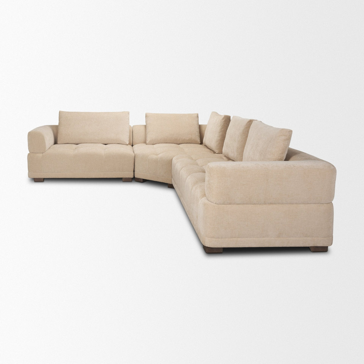 Warner Quilt 3 Piece Sofa Set w/Corner Piece w/Back Cushions by Mercana at Eve Furniture
