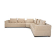 Warner Quilt 3 Piece Sofa Set w/Corner Piece w/Back Cushions by Mercana at Eve Furniture