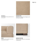 Warner Quilt 3 Piece Sofa Set w/S Corner Piece by Mercana at Eve Furniture