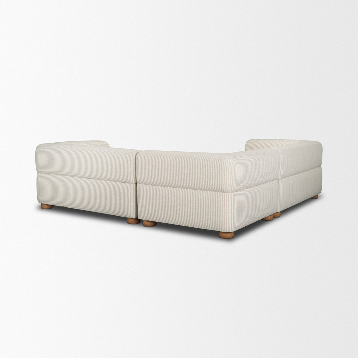 Warner Stripe 3 Piece Sofa Set w/S Corner Piece by Mercana at Eve Furniture