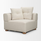 Warner Stripe 3 Piece Sofa Set w/S Corner Piece w/Back Cushions by Mercana at Eve Furniture