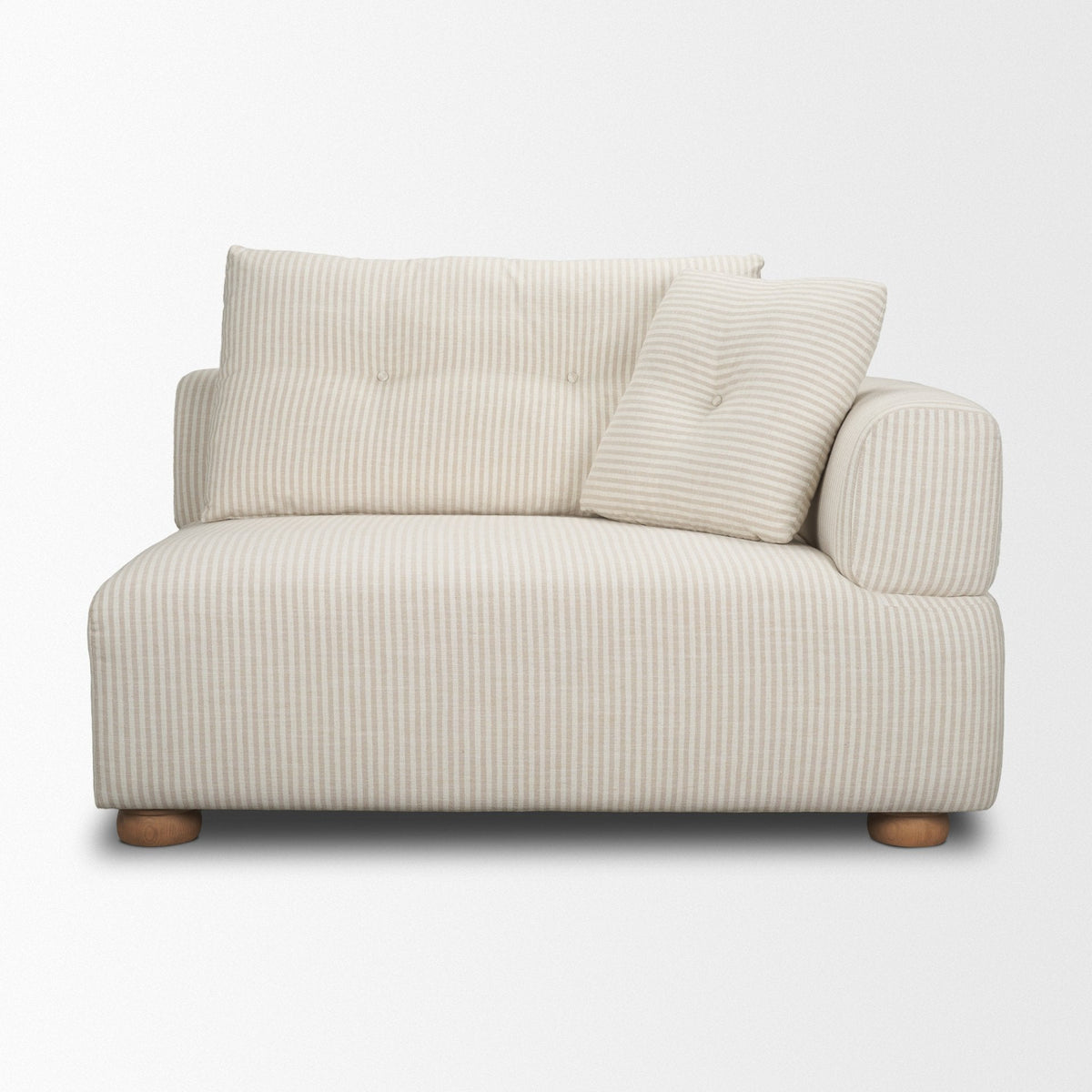 Warner Stripe 3 Piece Sofa Set w/S Corner Piece w/Back Cushions by Mercana at Eve Furniture