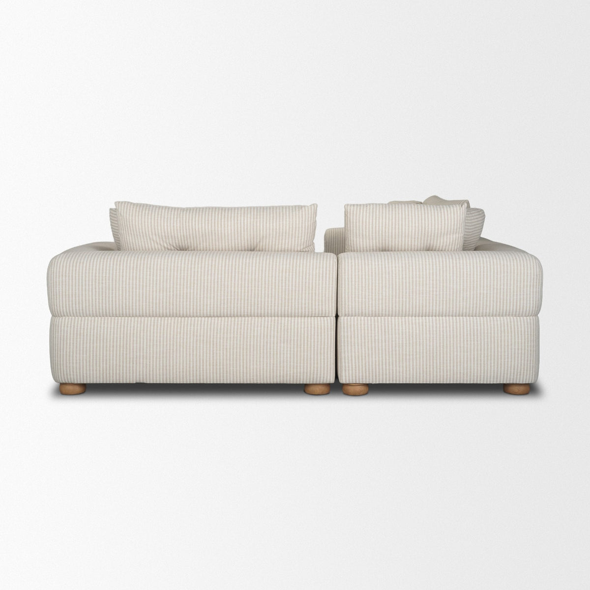 Warner Stripe 3 Piece Sofa Set w/S Corner Piece w/Back Cushions by Mercana at Eve Furniture