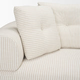 Warner Stripe 3 Piece Sofa Set w/S Corner Piece w/Back Cushions by Mercana at Eve Furniture