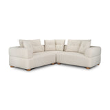 Warner Stripe 3 Piece Sofa Set w/S Corner Piece w/Back Cushions by Mercana at Eve Furniture