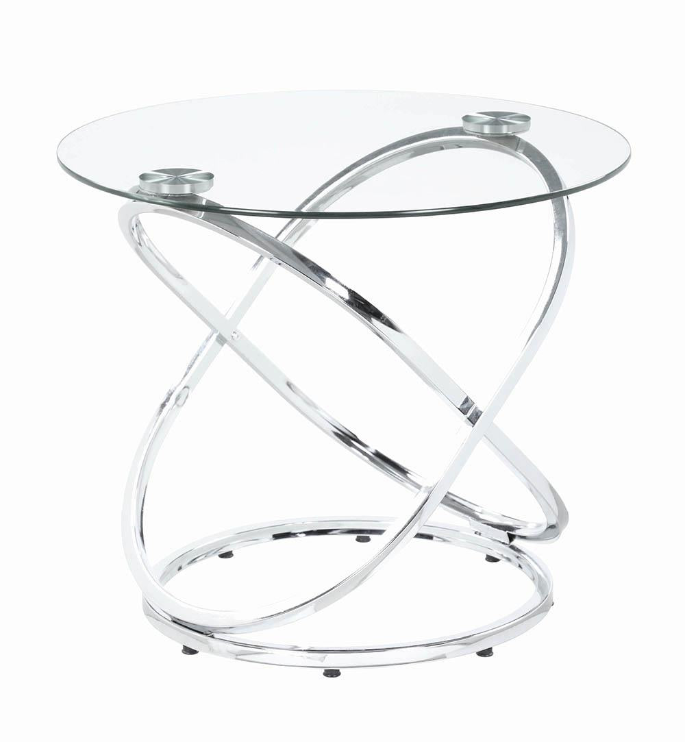 Warren 3-Piece Occasional Set Chrome/Clear