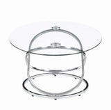 Warren 3-Piece Occasional Set Chrome/Clear