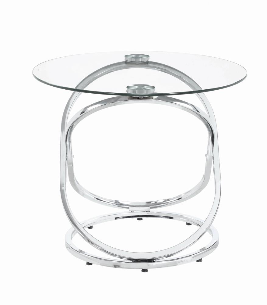 Warren 3-Piece Occasional Set Chrome/Clear