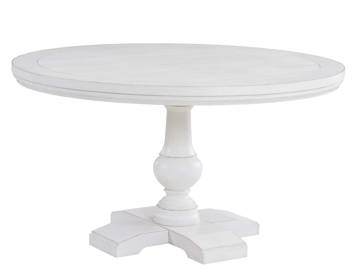 Warren 54″ Round Pedestal Dining Table, White