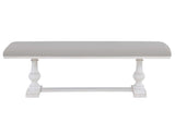 Warren 60″ Upholstered Bench, White