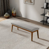 Warren Bench in Ash Grey Fabric by Ashcroft Furniture at Eve Furniture