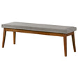 Warren Bench in Ash Grey Fabric by Ashcroft Furniture at Eve Furniture