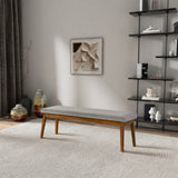 Warren Bench in Ash Grey Fabric by Ashcroft Imports at Eve Furniture