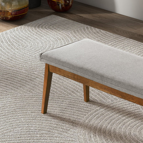 Warren Bench in Ash Grey Fabric by Ashcroft Imports at Eve Furniture