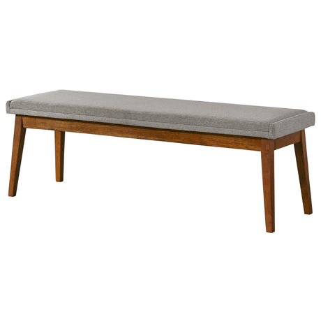 Warren Bench in Ash Grey Fabric by Ashcroft Imports at Eve Furniture