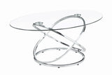 Warren Chrome/Clear 3-Piece Occasional Set by Coaster at Eve Furniture
