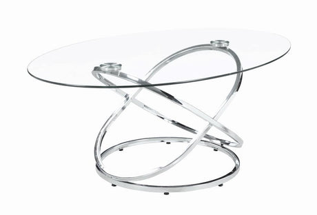 Warren Chrome/Clear 3-Piece Occasional Set by Coaster at Eve Furniture
