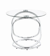Warren Chrome/Clear 3-Piece Occasional Set by Coaster at Eve Furniture