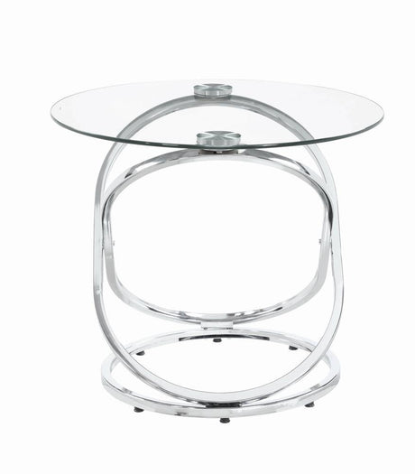 Warren Chrome/Clear 3-Piece Occasional Set by Coaster at Eve Furniture