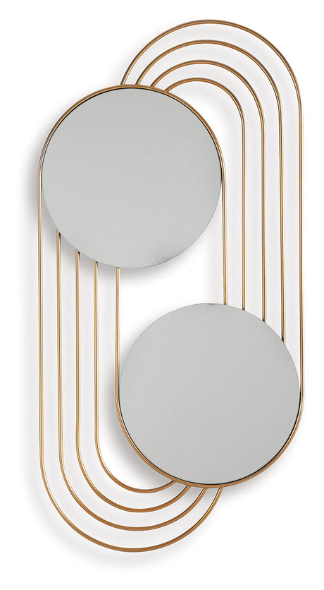 Warrenley Gold Finish Accent Mirror by Ashley at Eve Furniture
