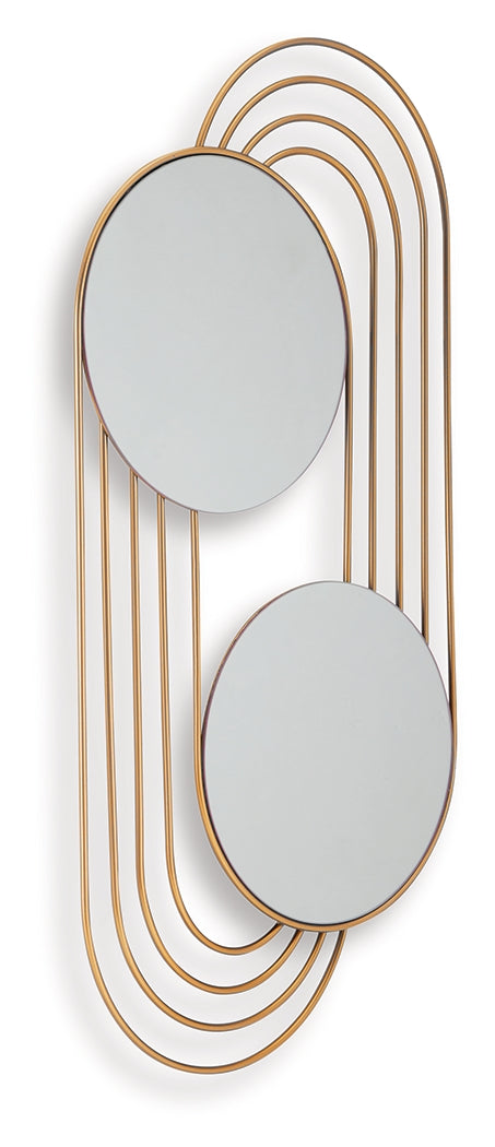 Warrenley Gold Finish Accent Mirror by Ashley at Eve Furniture