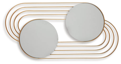 Warrenley Gold Finish Accent Mirror by Ashley at Eve Furniture