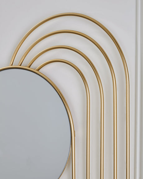 Warrenley Gold Finish Accent Mirror by Ashley at Eve Furniture