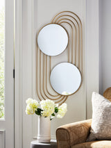 Warrenley Gold Finish Accent Mirror by Ashley at Eve Furniture