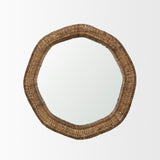 Warrick Woven Water Hyacinth Mirror by Mercana at Eve Furniture