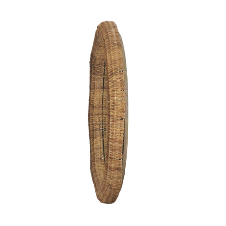 Warrick Woven Water Hyacinth Mirror by Mercana at Eve Furniture