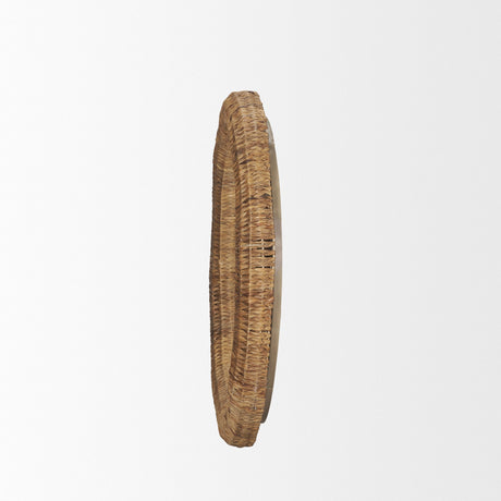 Warrick Woven Water Hyacinth Mirror by Mercana at Eve Furniture