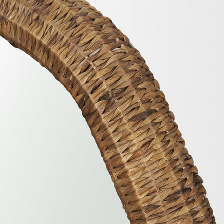 Warrick Woven Water Hyacinth Mirror by Mercana at Eve Furniture